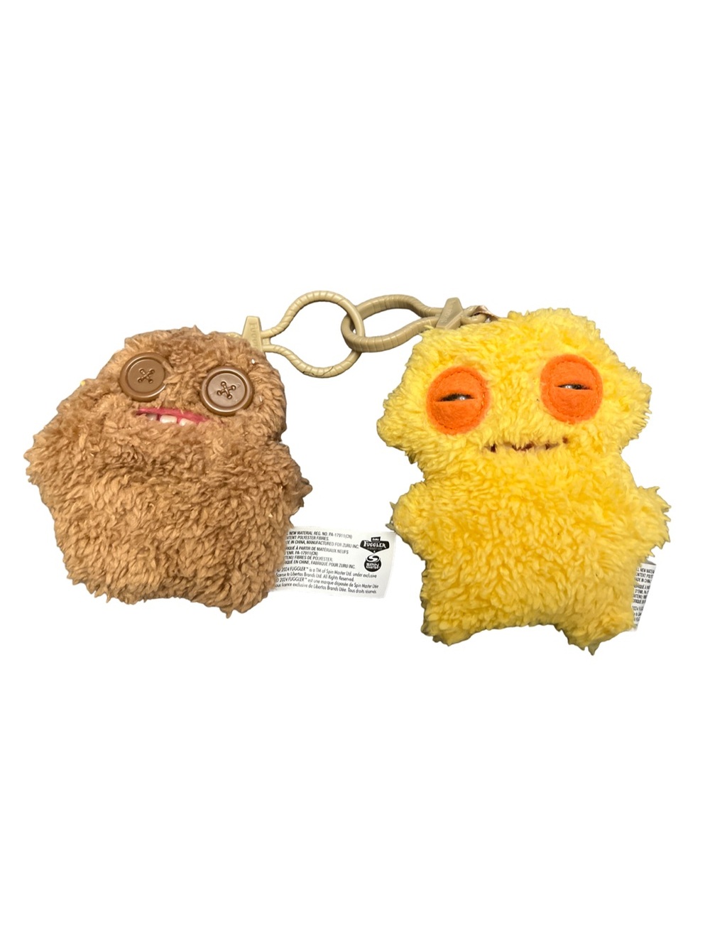 FUGGLER Monster Keychains Keyring SIR NOBBYNUTS YELLOW /Sir Splodge-A-Lot